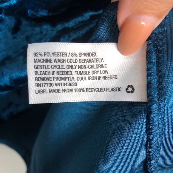 AVA & VIV | Deep Turquoise Velvet Short Sleeve Top Women’s Plus Size 2X - Picture 5 of 9